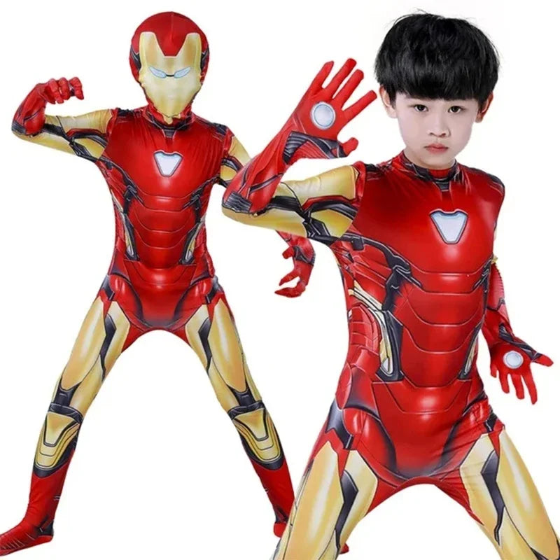 Kids & Adult Iron Man Cosplay Costume